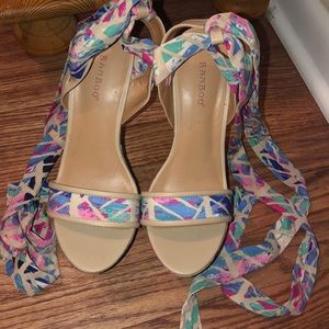 Lace up the ankle wedges